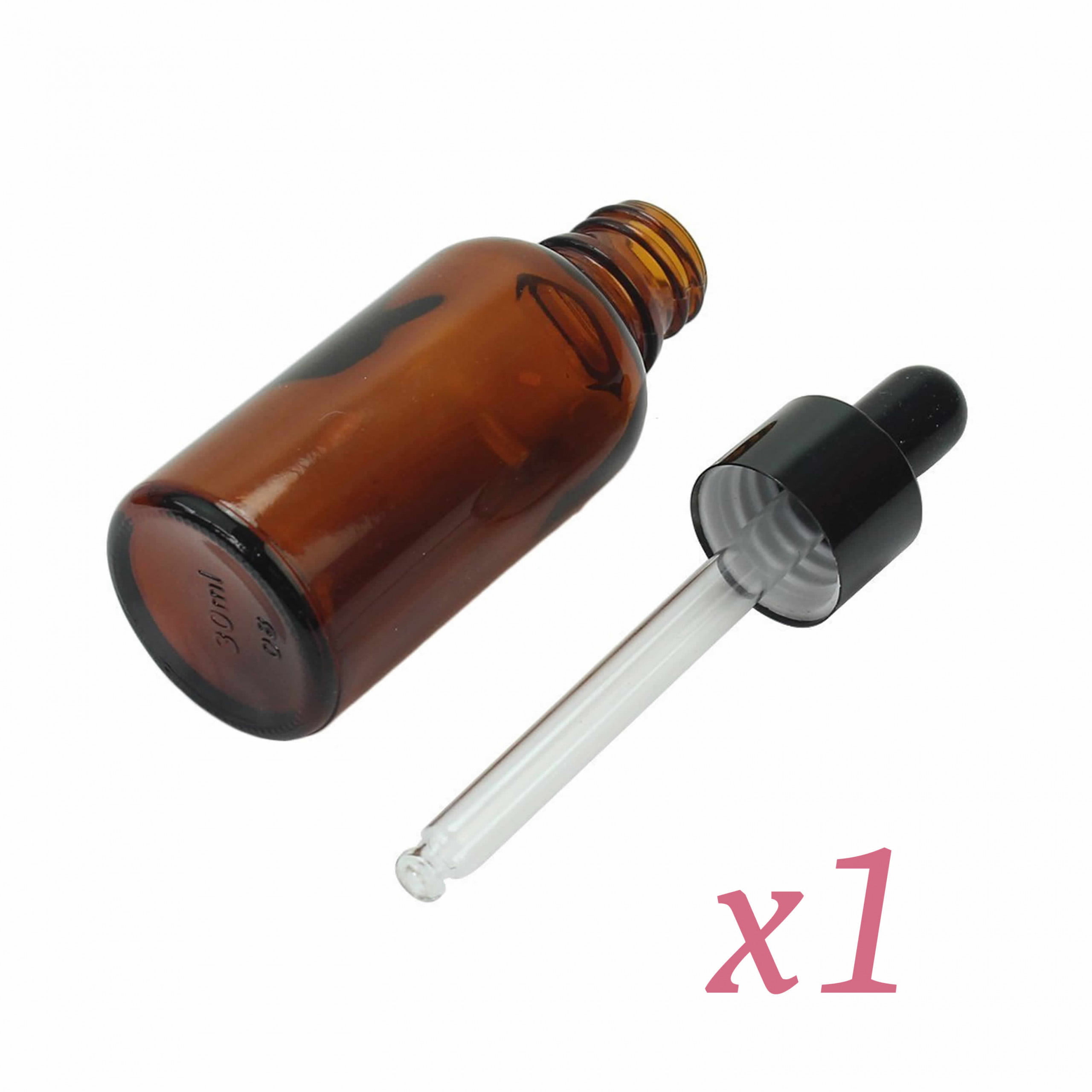 Flacon Compte Gouttes 30ml avec Pipette (Vide) x1